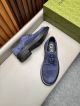 Gucci Man Blue Calfskin Business Leather Shoes 042881 (3)_th.jpg